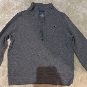 Vineyard Vines Boys’ Charcoal Quarter-Zip Sweater